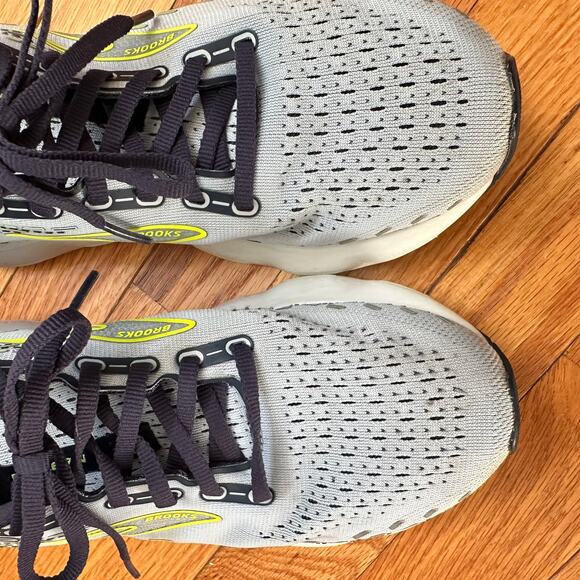 Brooks Glycerin 20 Light Blue/Peacoat/Nightlife Mesh Running Sneakers Size 9 - Picture 8 of 13